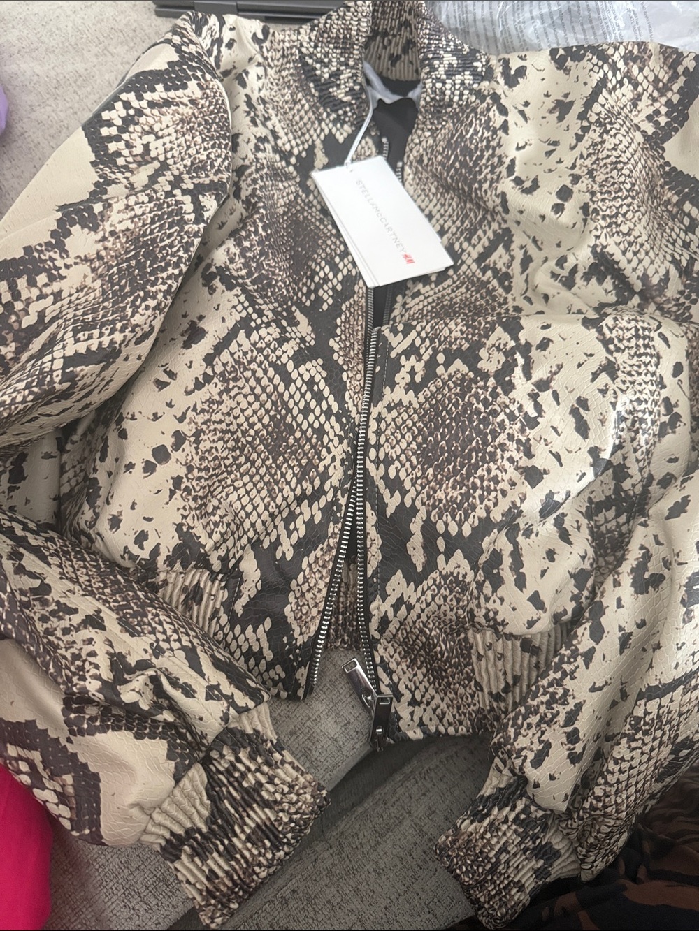 Stella McCartney H&M Snake-Print Bomber Jacket